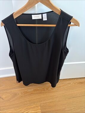 Chico's Black Scoop Neck Sleeveless Tank